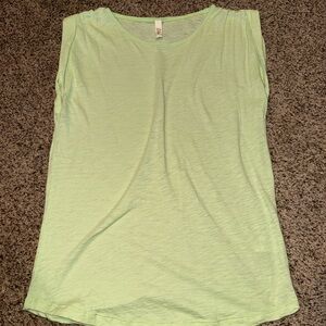 Elan Green Sleeveless Tank Top